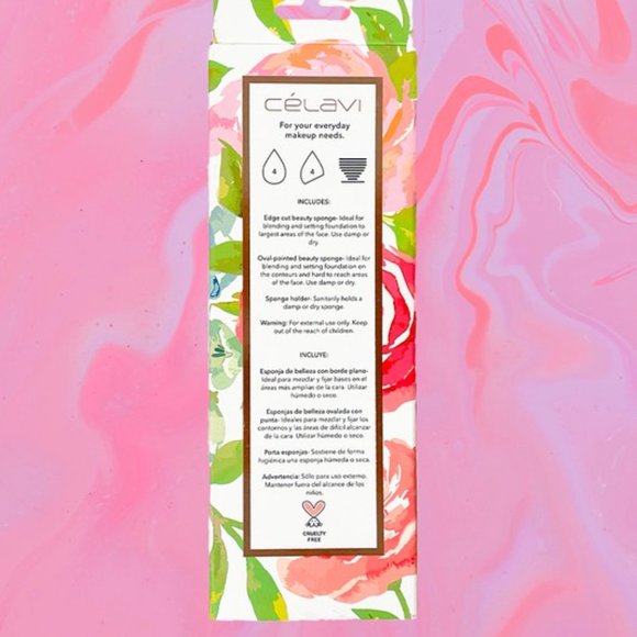 CELAVI 8 PINK BLENDING SPONGES W/ STAND - Picture 2 of 3